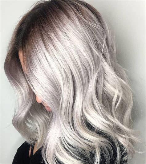 Coloration Cheveux Blanc Gris Coupes De Cheveux Et