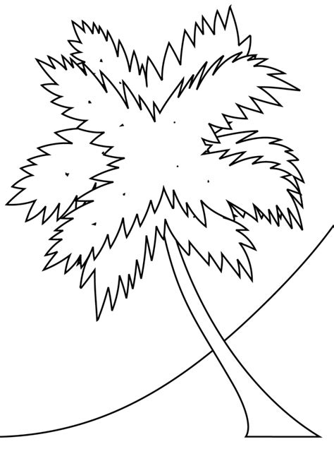 736 x 614 file type: Printable Palm Tree On A Beach coloring page for both ...