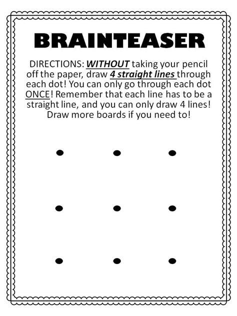 Brain Teasers Worksheets For Adults