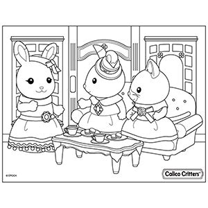 Push pack to pdf button and download pdf coloring book for free. Coloring | Calico Critters