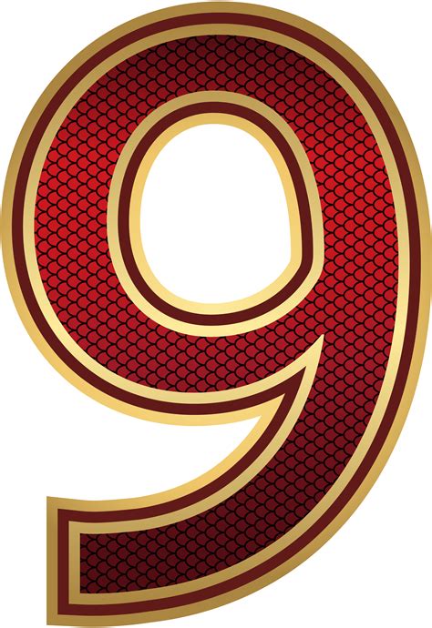 Red And Gold Number Nine Png Image Gallery Yopriceville High