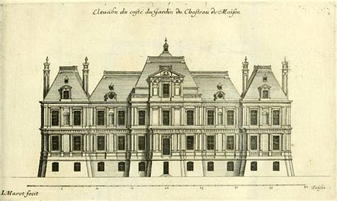 Elevation Of The Château De Maisons Now Château De Maisons Laffitte