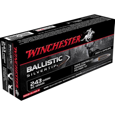 Winchester 243 Wssm 95 Grain Ballistic Silvertip 20 Rd