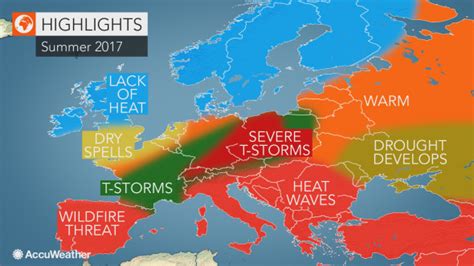 2017 Europe Summer Forecast Heat To Dominate The Maps On The Web