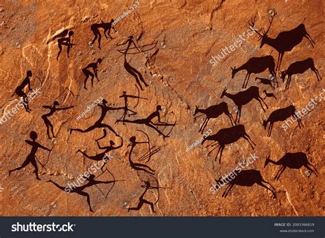 Paleolithic Cave Paintings Hunting