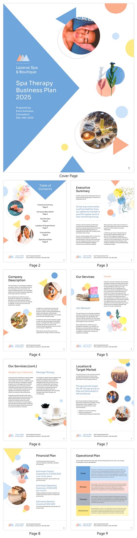 Spa Business Plan Template