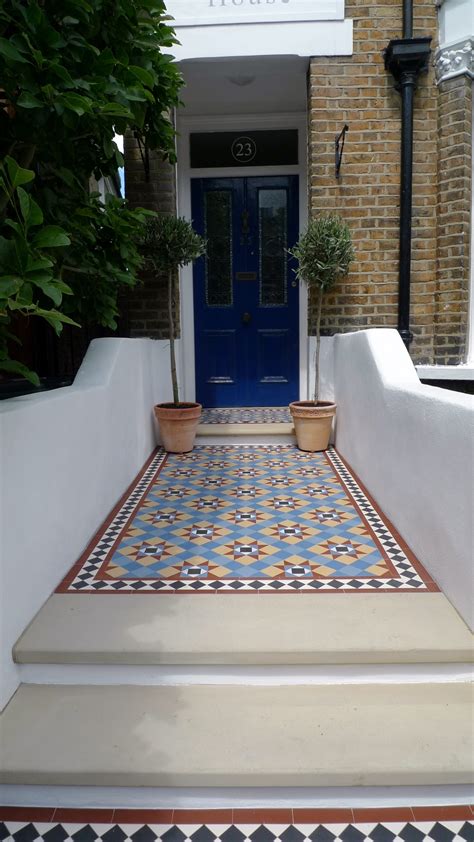 Victorian Mosaic Tile Path York Stone Steps Black Heath Greenwich