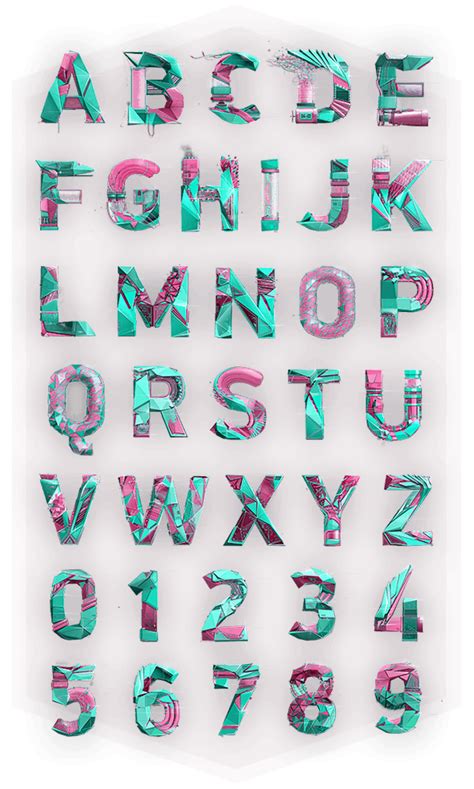 Polygonal Alphabet on Behance | Typography alphabet, Creative lettering, Alphabet