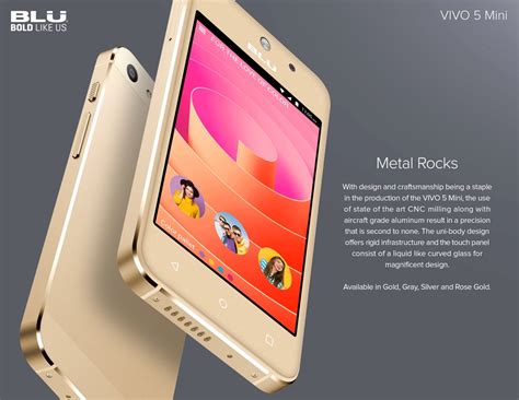 Wholesale Brand New Blu Vivo 5 Mini V050q Rose Gold 4g Gsm Unlocked