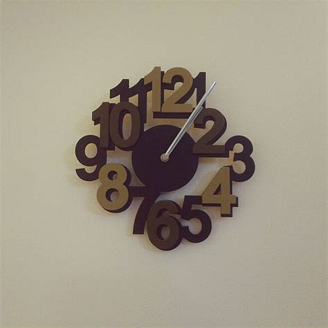 Laser Cut Contemporary Wall Clock With Bold Numbers Free Vector Cdr
