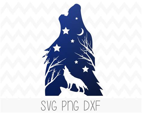 Wolf Svg Howling Wolf Svg Wolf Howling At Moon Svg For Etsy Wolf