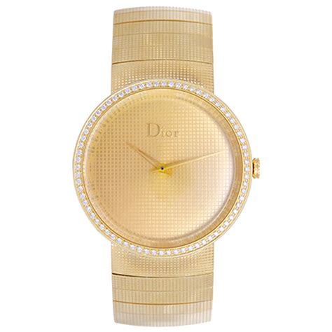 Dior Yellow Gold And Diamond La D De Dior Wristwatch At 1stdibs