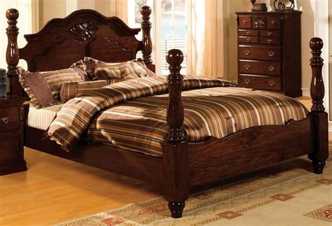 Your bedroom is probably the most important room in your house. Tuscan II Glossy Dark Pine Poster Bedroom Set from ...