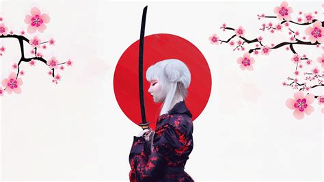 2560x1440 Anime Girl Samurai 1440p Resolution Hd 4k Wallpapers Images