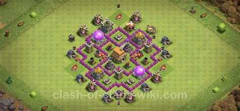 Farming Base Th6 Max Levels With Link Anti Everything Hybrid Town