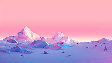 Polygon Mountains Minimalist Hd Artist 4k Wallpapers Images