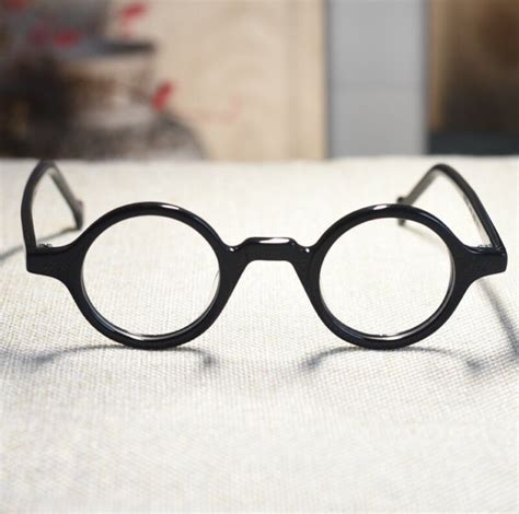 Retro Round Japan Handmade Acetate Eyeglasses Frame Black Circle Rx Eyewear Ebay