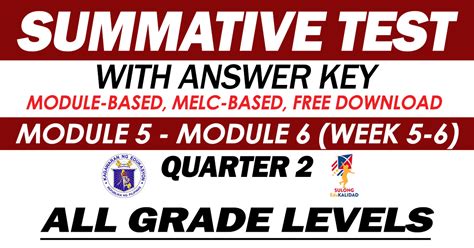 Summative Test With Answer Key Modules 1 2 2nd Quarter Deped Click