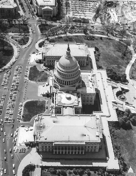 View Of The Us Capitol Before The Courtyards Were Transformed Into