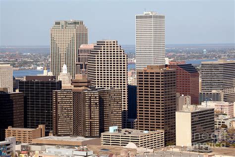 Book our new orleans, la hotel for a memorable stay. Aerial of Downtown New Orleans Photograph by Bill Cobb