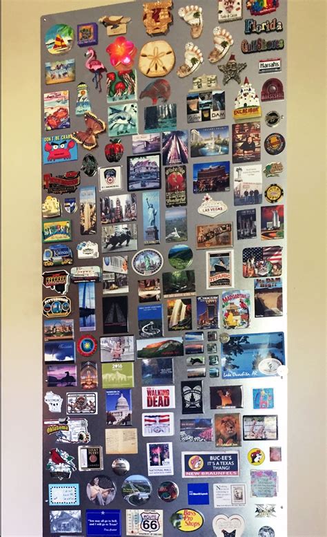 Magnetic Panel To Display Collectible Magnets From Travels Souvenir