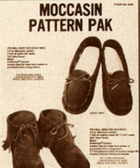 Download Printable You Make Moccasin Pattern Pack Moccasins Leather