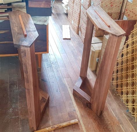 Well, without putting much effort, you can 10. Walnut table legs for wood slab.