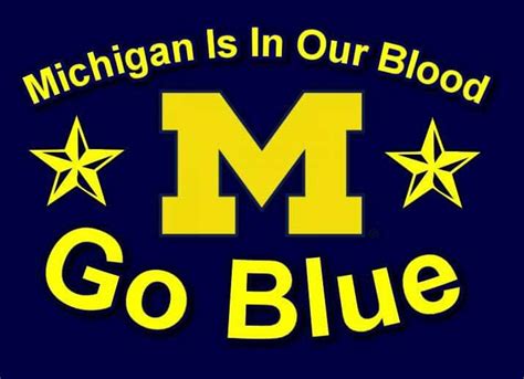 Go Blue Michigan Football Funny Michigan Wolverines Football Go Blue