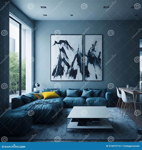 Concept Of A Modern Living Room Interior Design Arrangement For Hotels
