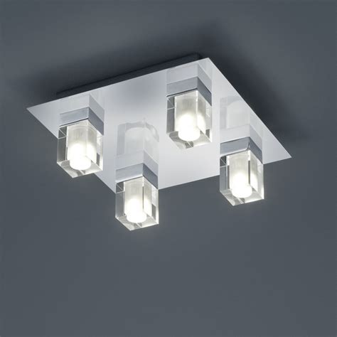 LED Bad-Deckenleuchte 4 x 3 Watt, Chrom und Glas | WOHNLICHT