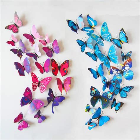 Butterfly Wall Stickers For Kids Rooms The Colorful Butterflies Wall
