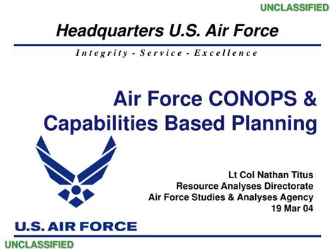 Professionally designed ppt templates and google slides themes for your presentations when you are working on common designs you will find here are related to military, army, navy, air force, marines, combat, war, planes. PPT - Air Force CONOPS & Capabilities Based Planning ...