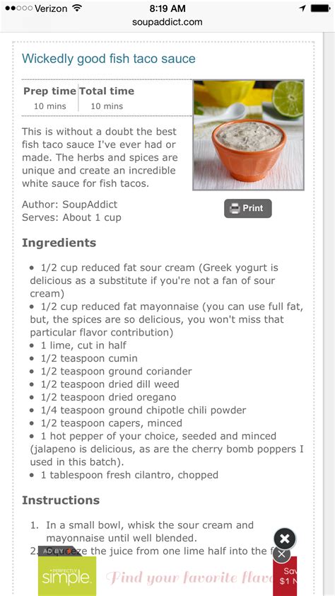 Wickedly Good Fish Taco Sauce White Sauce For Fish Sauce Recipes