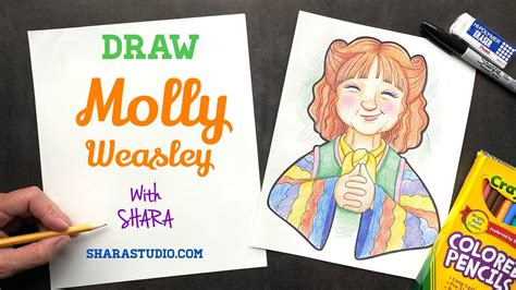 how to draw molly weasley youtube