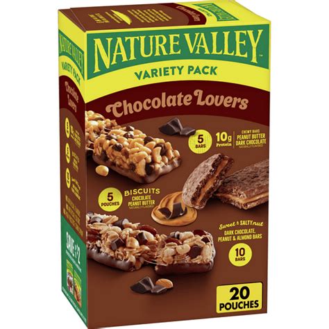 Nature Valley Chocolate Lovers Bars And Biscuits Variety Pack 20 Ct
