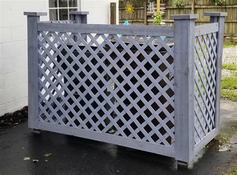 To make the sides of the garbage can enclosure, i only needed half panels of the lattice. Garbage Can Enclosure | Do It Yourself - My Repurposed ...