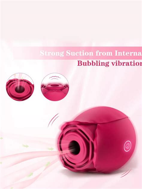 Vibrador de succión vaginal en forma de rosa succionador de pezón para