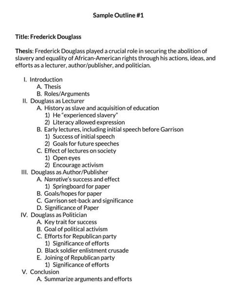 Research Paper Outline Format How To Write With Examples