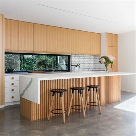 Slat Details And Reveals Are One Of My Favs Kitchen Bar Wwaterfall