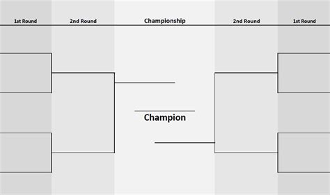 8 Teams Two Sided Single Elimination Prinable Bracket