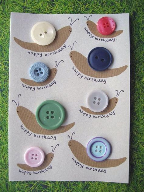 Find & download free graphic resources for birthday card. Button Snail 'Happy Birthday' Card. Unique and unusual ...