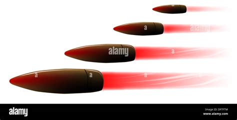 Four Riffle Bullets Speeding Towards Their Target Stock Photo Alamy