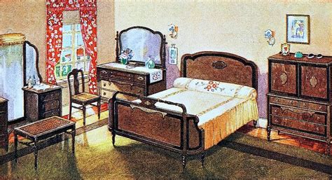 1924 bedroom from an ad for cavalier furniture in the november 1924 issue of good housekeeping
