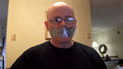 A Man Shows How Duct Taping A Persons Mouth Shut Does Not Work