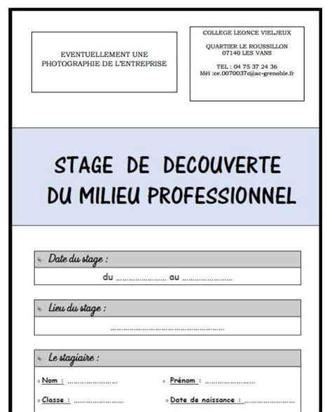 Exemple De Page De Garde Rapport De Stage 3eme Exemple De Groupes All