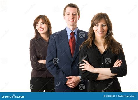 Team Of Three Business People Stock Image Image Of Leadership