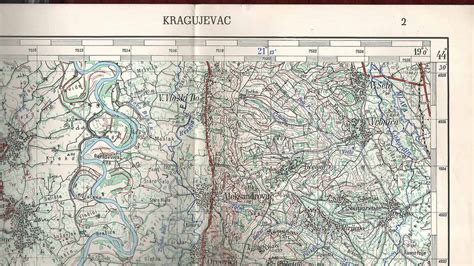 1955 Original Military Topographic Map Kragujevac Serbia Yugoslavia Jna