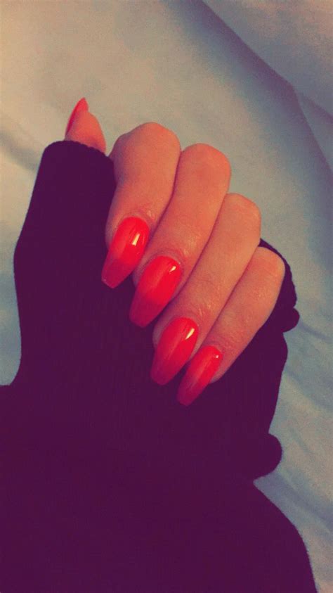 Your session is going to time out in seconds! Ferrari red coffin nails | Red nails, Nails, I love nails
