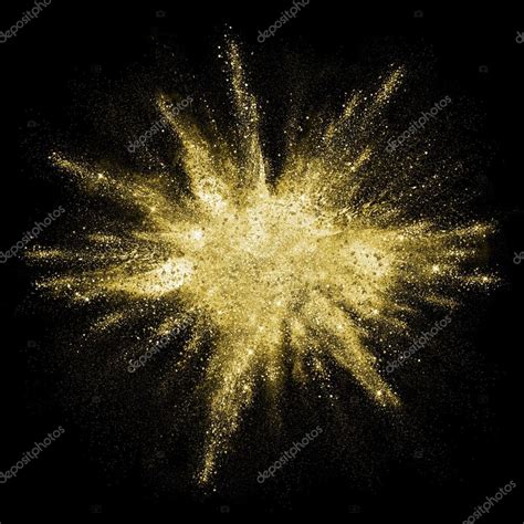 Gold Glitter Powder Explosion Golden Color Dust Splash