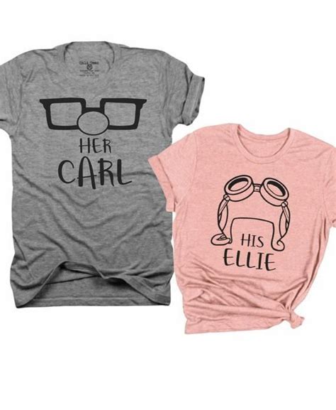 Couple Shirts Carl And Ellie Matching Shirts His And Hers Bride And Groom Wife A Bride Carl